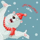 Ours polaire festif pour des joyeuses fêtes